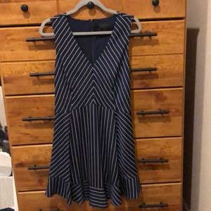 Navy striped dress - J. Crew